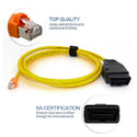BMW ENET Cable - OBD OBDII Interface E-SYS for BMW Diagnostics and Coding Flashtuned